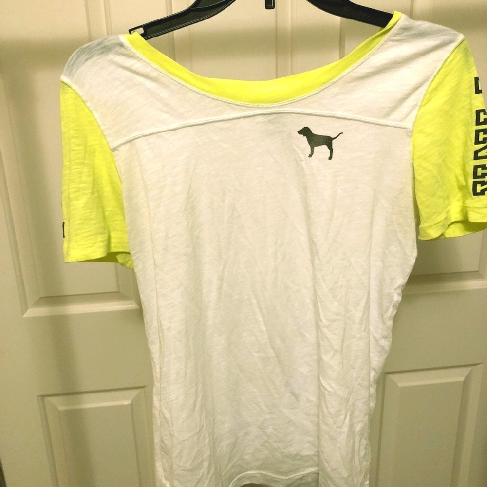 VS PINK Neon Yellow T-shirt